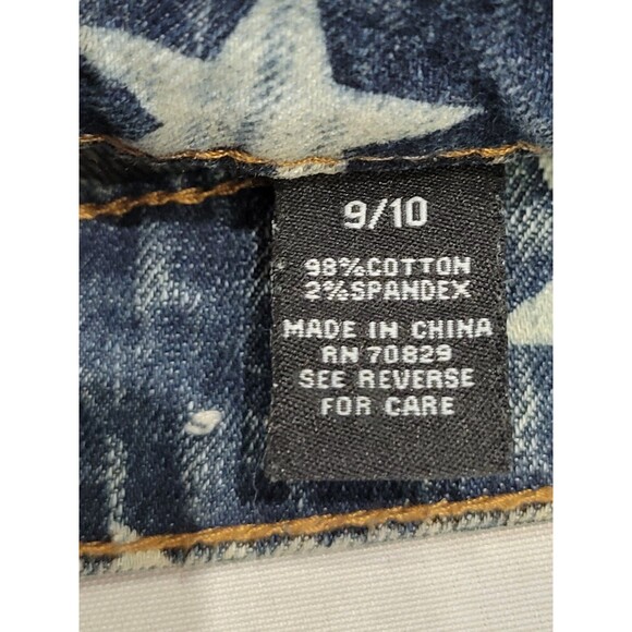 Rue21 Womens 9/10 Denim Cutoff Jean Shorts Stars Distressed Raw Hem Patriotic - Picture 8 of 12